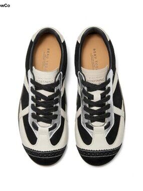Leather Platform Sneakers Brogue Low Top Retro Walking Shoes